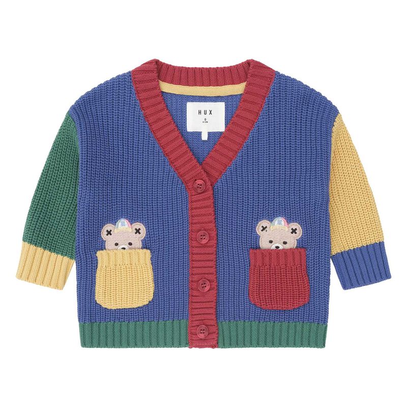 Huxbaby Colour Block Varsity Hux Cardi 1-2Y image number 0
